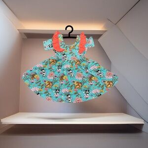 Rags to Raches, Nordstrom, 2T girls, Mickey, jungle pattern, ruffle spin dress.